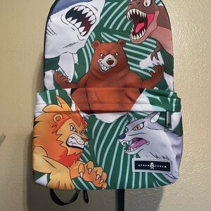 Kids Animal Backpack - Green and Orange for School New